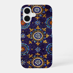 RAVENNA BYZANTIJNSE MOZAÏEKEN,STERREN,BLAUWE STERR iPhone 16 HOESJE