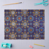 RAVENNA BYZANTINE MOSAICS, STARS, BLUE STERRENNACH TISSUEPAPIER (Craft)