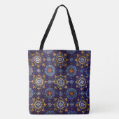 RAVENNA BYZANTINE MOSAICS, STARS, BLUE STERRENNACH TOTE BAG (Voorkant)