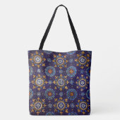 RAVENNA BYZANTINE MOSAICS, STARS, BLUE STERRENNACH TOTE BAG (Achterkant)