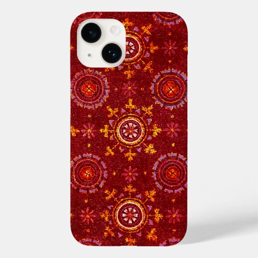 RAVENNA BYZANTINE MOSAICS, STARS, RED STERRENNACHT Case-Mate iPhone CASE (Achterkant)
