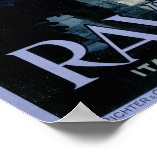 Ravenna Italia Vintage Travel Poster teruggezet (Hoek)