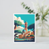 Ravenna Italië Kunst vintage reisillustratie Briefkaart (Staand voorkant)