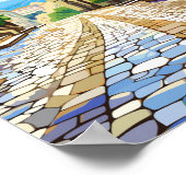 Ravenna Italië vintage reisillustratie Poster (Hoek)