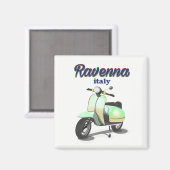 Ravenna Italië vintage Reisposter Magneet (Voorkant / Achterkant)