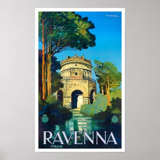 Ravenna Italy vintage travel Poster (Voorkant)