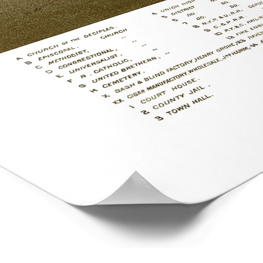 Ravenna, OH Panoramic Map - 1882 Poster (Hoek)