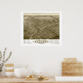 Ravenna, OH Panoramic Map - 1882 Poster (Keuken)