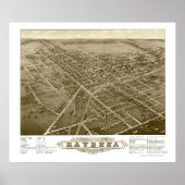 Ravenna, OH Panoramic Map - 1882 Poster (Voorkant)