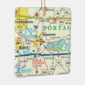 Ravenna Ohio Map Keramisch Ornament (Rechts)