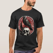 Ravens Black Crow en Skull Witchcraft Occult T-shirt (Voorkant)