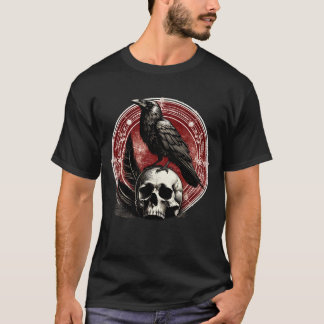 Ravens Black Crow en Skull Witchcraft Occult T-shirt