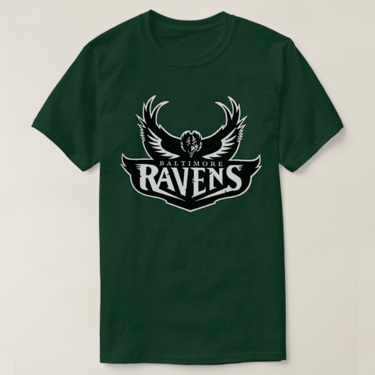 Ravens bw t-shirt (Design voorkant)