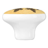 Ravens Circle Dance Keramische Knop (Zijkant)