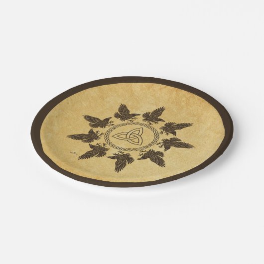 Ravens Circle Dance Papieren Bordje (Gekanteld)