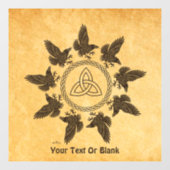 Ravens Circle Dance Raamsticker (Vel)