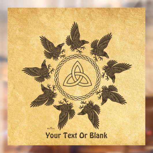 Ravens Circle Dance Raamsticker (Vel 2)