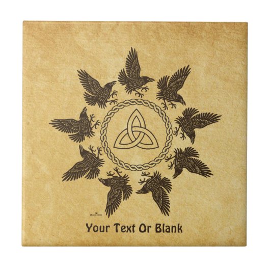 Ravens Circle Dance Tegeltje (Voorkant)