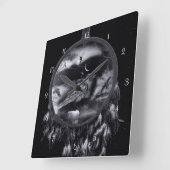 Ravens Crows in Dreamweaver Super Cool Vierkante Klok (Hoek)