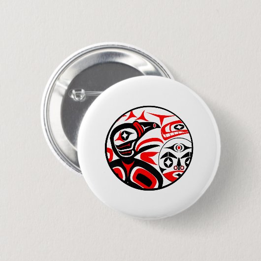 Ravens Cry Ronde Button 5,7 Cm (Voorkant /achterkant)