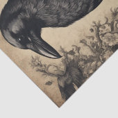 Raven's Elegy: schedel en Raven Decoupage Tissuepapier (Detail)