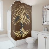 Ravens en Kokopelli Shower Curtain Douchegordijn (In situ)
