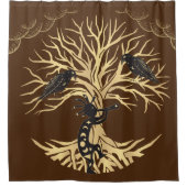 Ravens en Kokopelli Shower Curtain Douchegordijn (Voorkant)