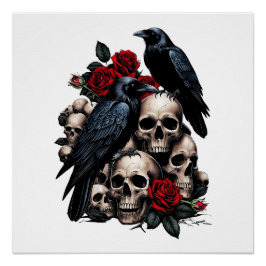 Ravens en Rozen: een gotische symfonie Perfect Poster