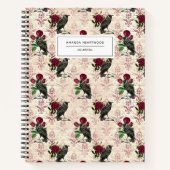 Ravens en Rozen Gepersonaliseerde Gothic Notitieboek (Voorkant)