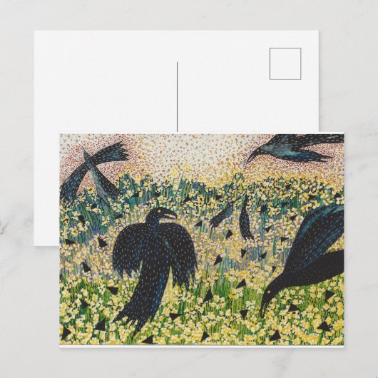Ravens en Wild Mustard Briefkaart (Voorkant / Achterkant)