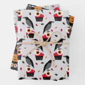 Ravens, Eyeball Cupcake Design Perfect Halloween Inpakpapier Vel (In situ)