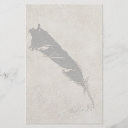 Raven's Feather Bird-lover Crow Design Briefpapier (Voorkant)