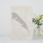 Raven's Feather Bird-lover Crow Design Briefpapier (Staand voorkant)