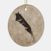 Raven's Feather Bird-lover Crow Design Keramisch Ornament (Links)