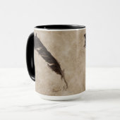 Raven's Feather Bird-lover Crow Design Mok (Voorkant links)