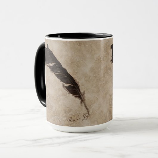 Raven's Feather Bird-lover Crow Design Mok (Voorkant links)