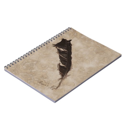 Raven's Feather Bird-lover Crow Design Notitieboek (Linkerzijde)