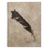 Raven's Feather Bird-lover Crow Design Notitieboek (Voorkant)