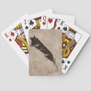 Raven's Feather Bird-lover Crow Design Pokerkaarten