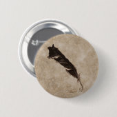 Raven's Feather Bird-lover Crow Design Ronde Button 5,7 Cm (Voorkant /achterkant)