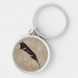 Raven's Feather Bird-lover Crow Design Sleutelhanger