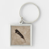 Raven's Feather Bird-lover Crow Design Sleutelhanger (Voorkant)