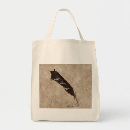Raven's Feather Bird-lover Crow Design Tote Bag (Voorkant)