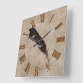 Raven's Feather Bird-lover Crow Design Vierkante Klok (Hoek)