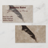 Raven's Feather Bird-lover Crow Design Visitekaartje (Voorkant / Achterkant)