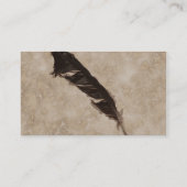 Raven's Feather Bird-lover Crow Design Visitekaartje (Achterkant)