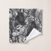 Ravens geheim. Donkere en humeurige gotische illus Bad Handdoek (Wasdoekje)