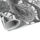 Ravens geheim. Donkere en humeurige gotische illus Cadeaupapier (Rol Hoek)