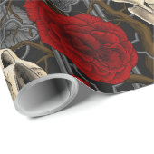 Ravens geheim. Donkere en humeurige gotische illus Cadeaupapier (Rol Hoek)