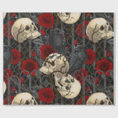 Ravens geheim. Donkere en humeurige gotische illus Cadeaupapier (Vlak)